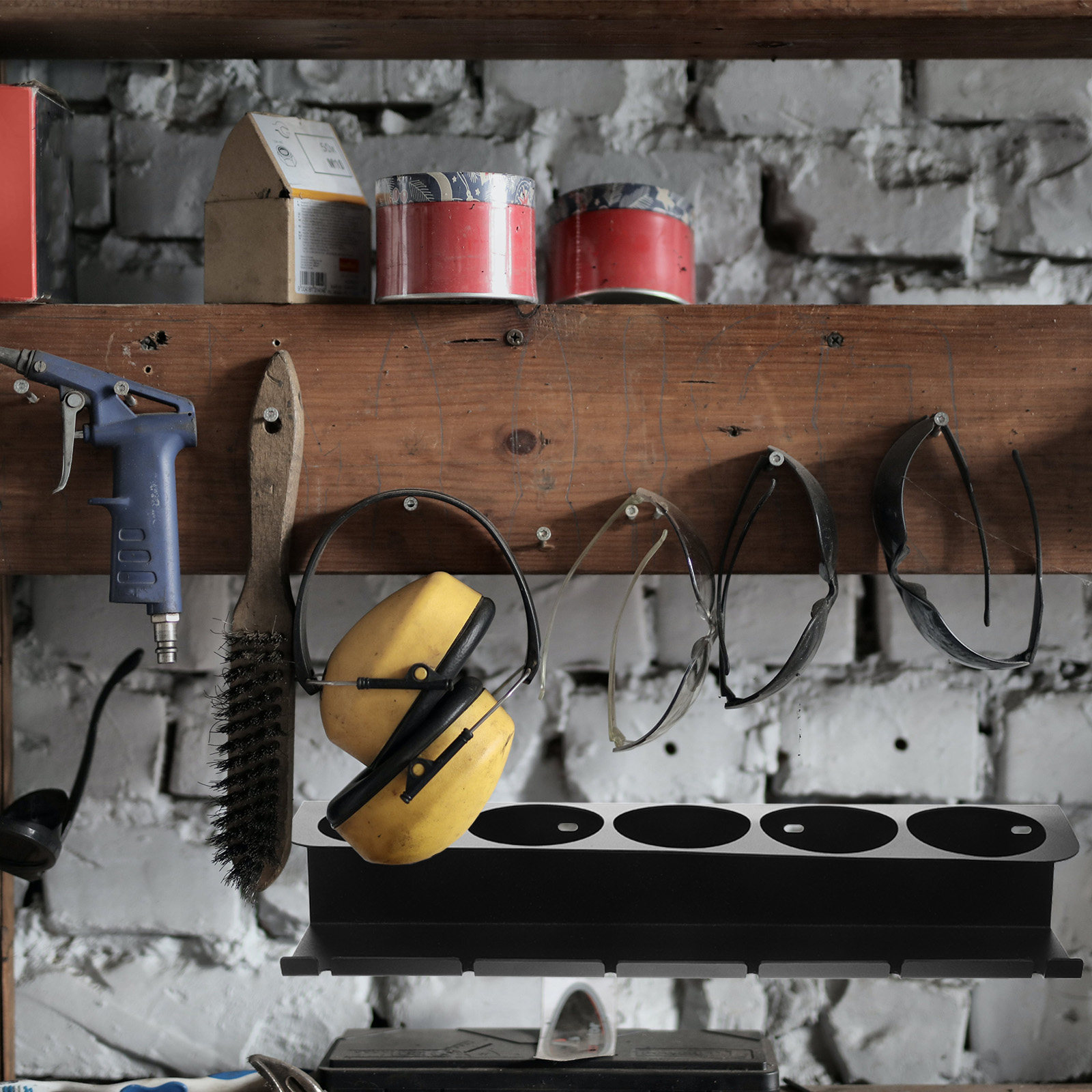 Power Tools In Workshop - 1 zestaw wytrzymałego metalowego uchwytu ściennego