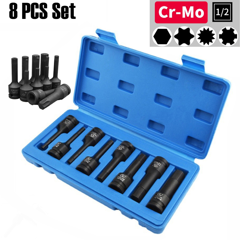 Hand Tools Maintenance Workshop - Zestaw kluczy nasadowych 1/2 cala, 8