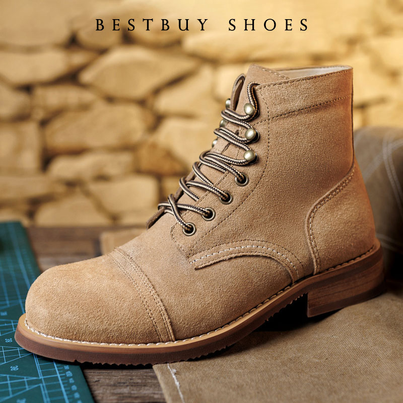Tools Quality - Męskie buty motocyklowe w stylu vintage,