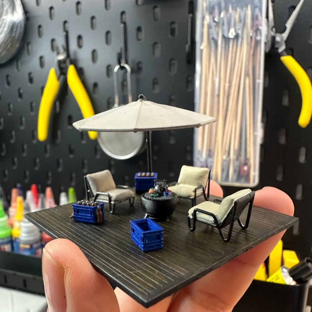 Tools Workshop For Kids - Diorama 1/64 Scena Miniaturowa Terasa Rekreacyjnej