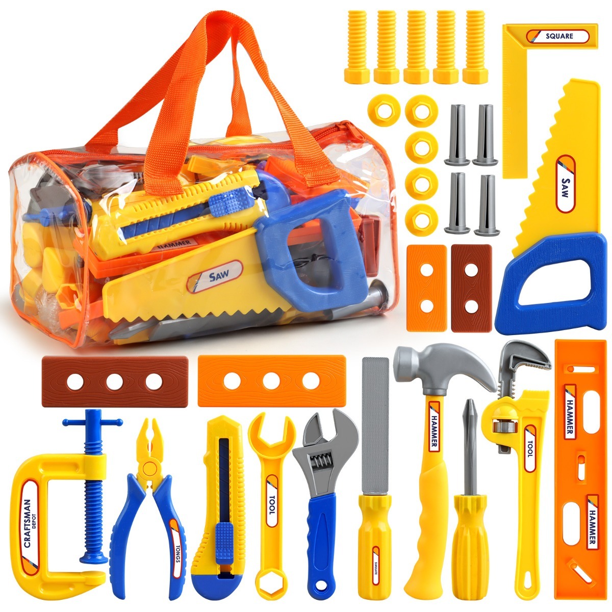 Tools Workshop For Kids - Zestaw zabawek konstrukcyjnych z tworzywa sztucznego